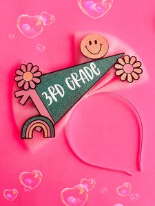 Pennant school headband and piggies