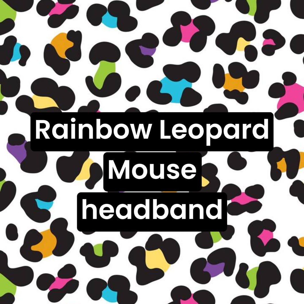 Rainbow Leopard M mystery headband