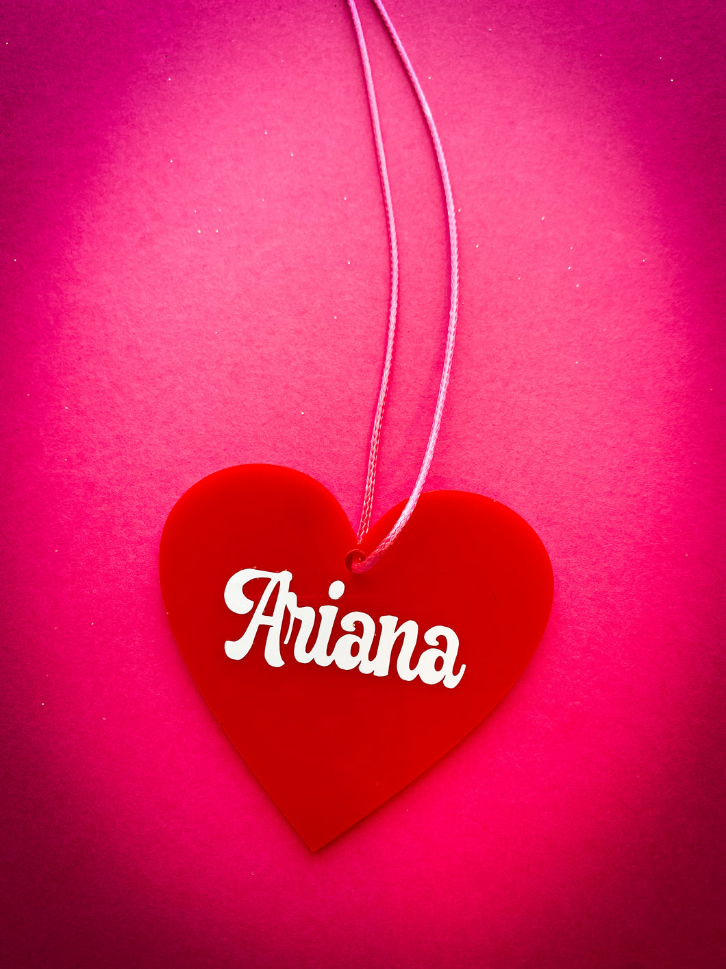 oversized heart name necklace