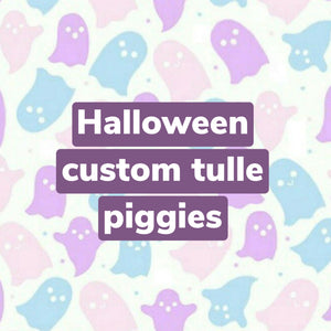 Custom tulle halloween piggies